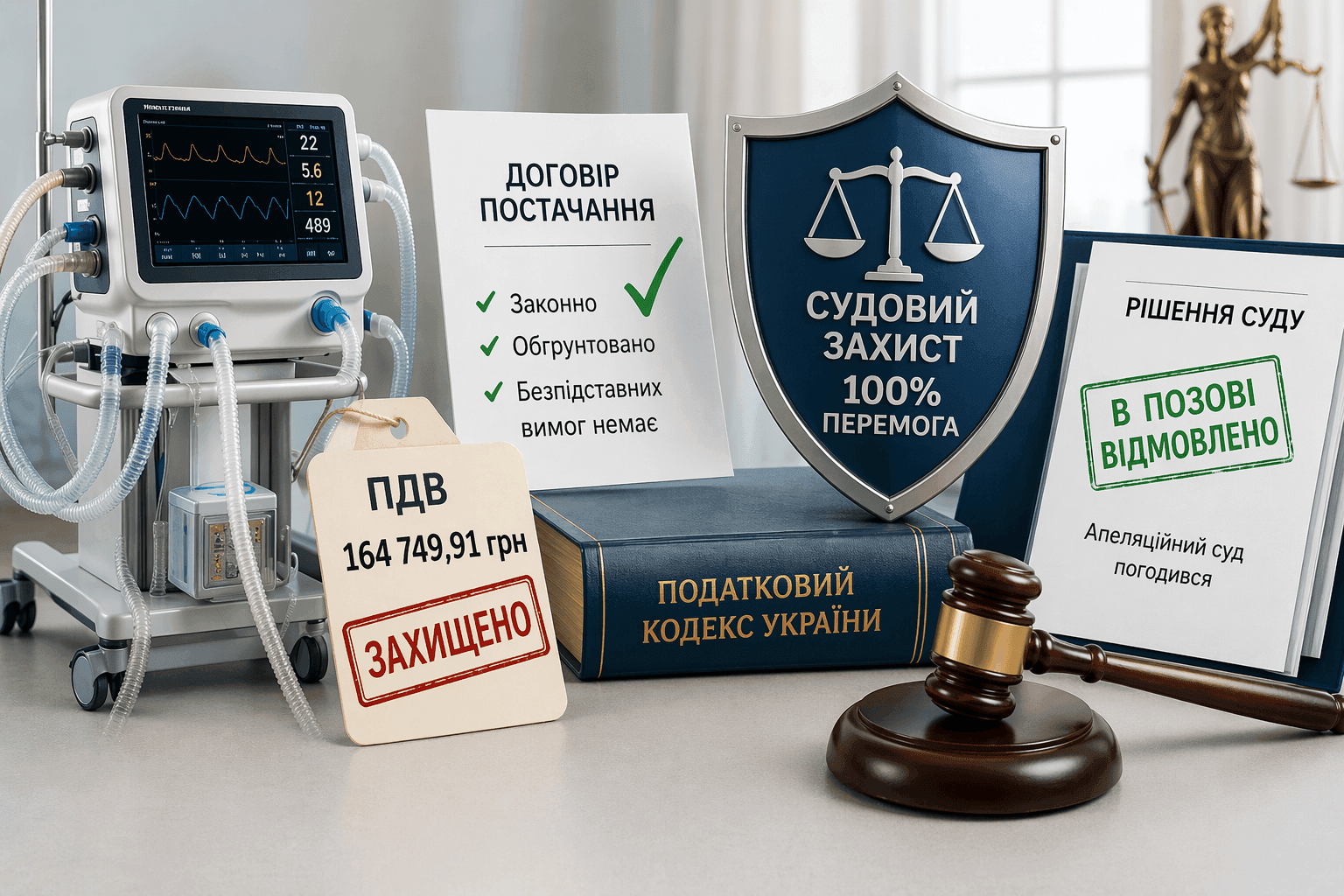 Кейс: Захист постачальника медобладнання від стягнення 164 749 грн ПДВ